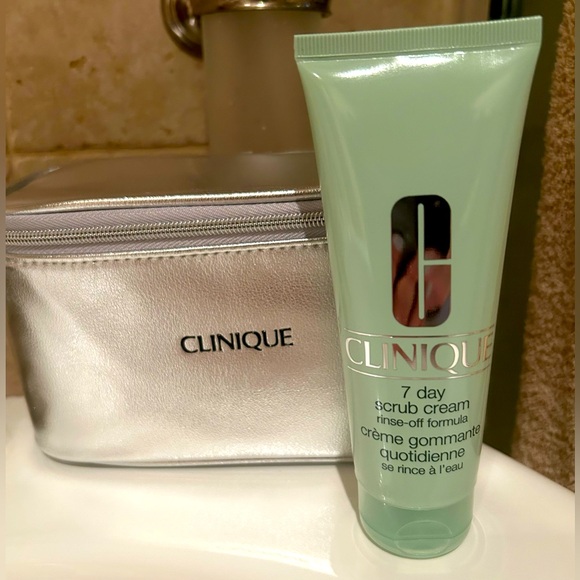 Clinique Other - Clinique 7 Day Scrub Cream with Cosmetic Case